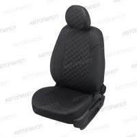 Чехлы Автопилот Экокожа Ромб на Fiat Doblo I/II 5 мест с 01г. Чехлы Автопилот Экокожа Ромб на Fiat Doblo I/II 5 мест с 01г.