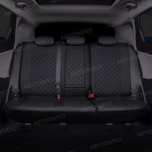 Чехлы Автопилот Экокожа Ромб на Fiat Doblo I/II 5 мест с 01г. Чехлы Автопилот Экокожа Ромб на Fiat Doblo I/II 5 мест с 01г.