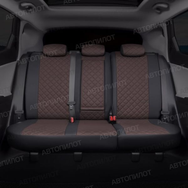 Чехлы Автопилот Экокожа Ромб на Fiat Doblo I/II 5 мест с 01г. Чехлы Автопилот Экокожа Ромб на Fiat Doblo I/II 5 мест с 01г.