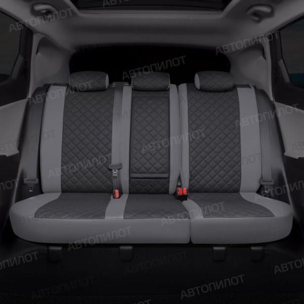 Чехлы Автопилот Экокожа Ромб на Fiat Doblo I/II 5 мест с 01г. Чехлы Автопилот Экокожа Ромб на Fiat Doblo I/II 5 мест с 01г.