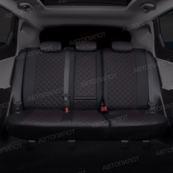 Чехлы Автопилот Экокожа Ромб на Fiat Doblo I/II 5 мест с 01г. Чехлы Автопилот Экокожа Ромб на Fiat Doblo I/II 5 мест с 01г.