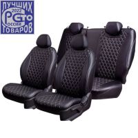 Чехлы Премиум Экокожа Байрон Ромб на Skoda Yeti 2009-2018 г.в. Чехлы Премиум Экокожа Байрон Ромб на Skoda Yeti 2009-2018 г.в.